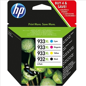 HP 932XL+933XL - PACK (X4) NOIRE + CMY 