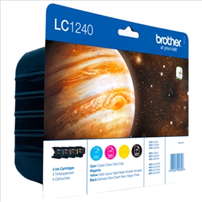 BROTHER LC1240 - PACK (X4) BK + CMY